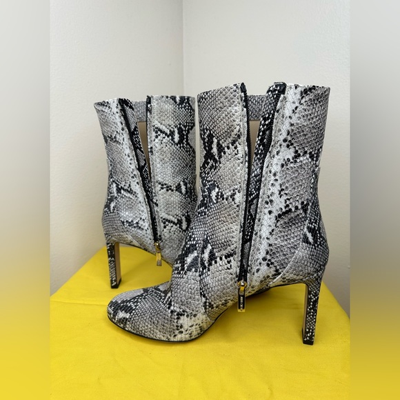 JIMMY CHOO MID CALF BOOTS, PYTHON LEATHER - Picture 2 of 8